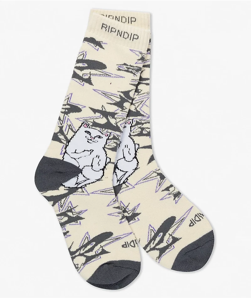 RIPNDIP Lord Nermal Wire Bone Crew Socks