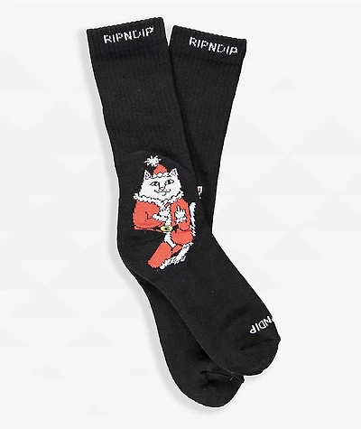 RIPNDIP Lord Santa Black Crew Socks