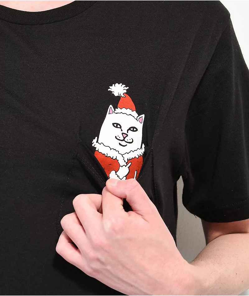 RIPNDIP Lord Santa Black Pocket T-Shirt