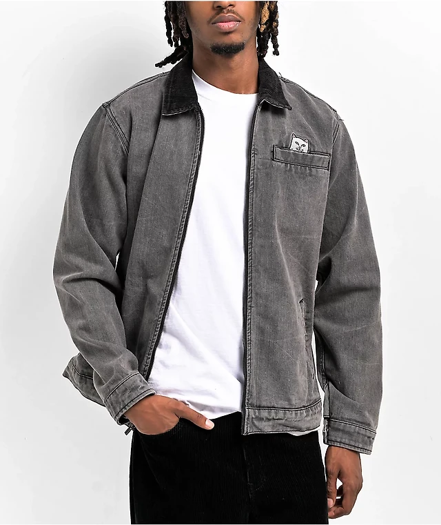 RIPNDIP Los Feliz Black Denim Work Jacket Arden Fair
