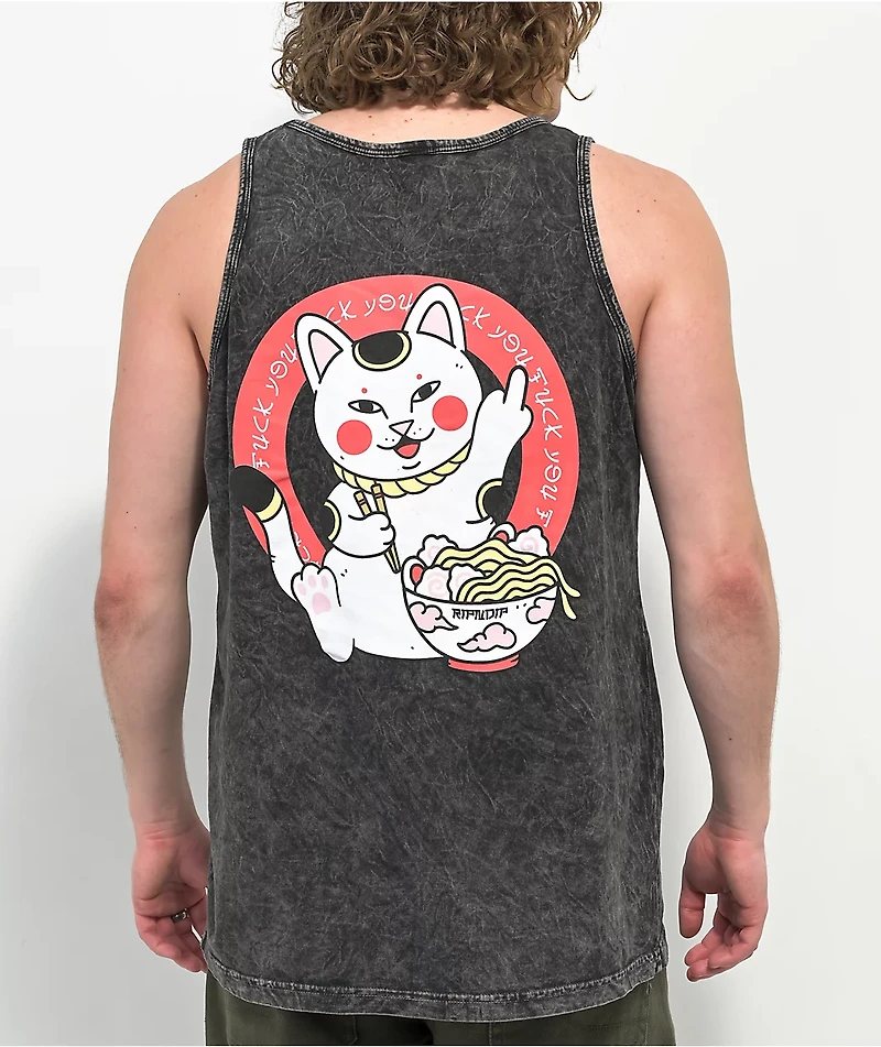 RIPNDIP Lucky Nerm Black Wash Tank Top