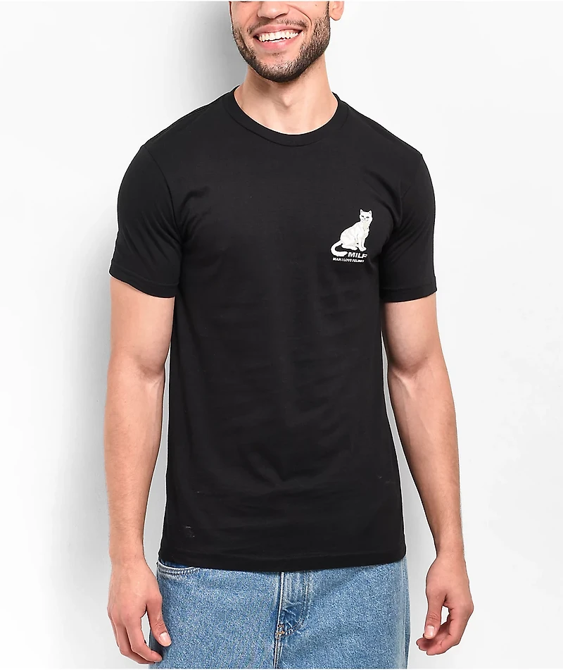 RIPNDIP Man I Love Felines Black T-Shirt