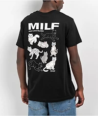 RIPNDIP Man I love Felines Black T-Shirt