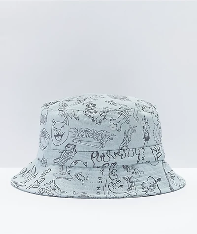 RIPNDIP Marker Grey Light Wash Denim Bucket