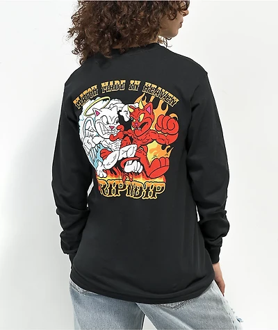 RIPNDIP Match Made Heaven Black Long Sleeve T-Shirt