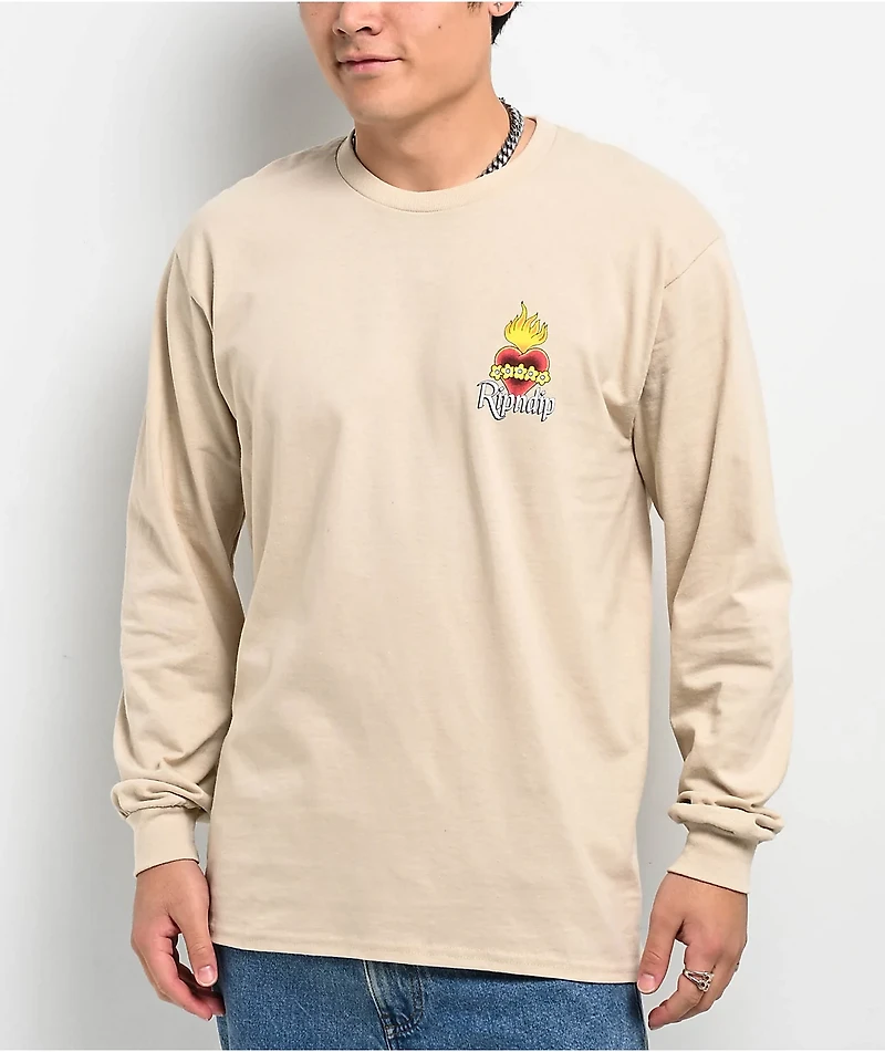 RIPNDIP Mother Mary Sand Long Sleeve T-Shirt