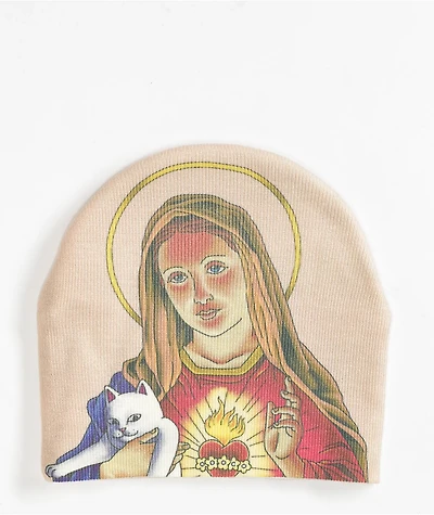 RIPNDIP Mother Mary Sand Skull Cap Beanie