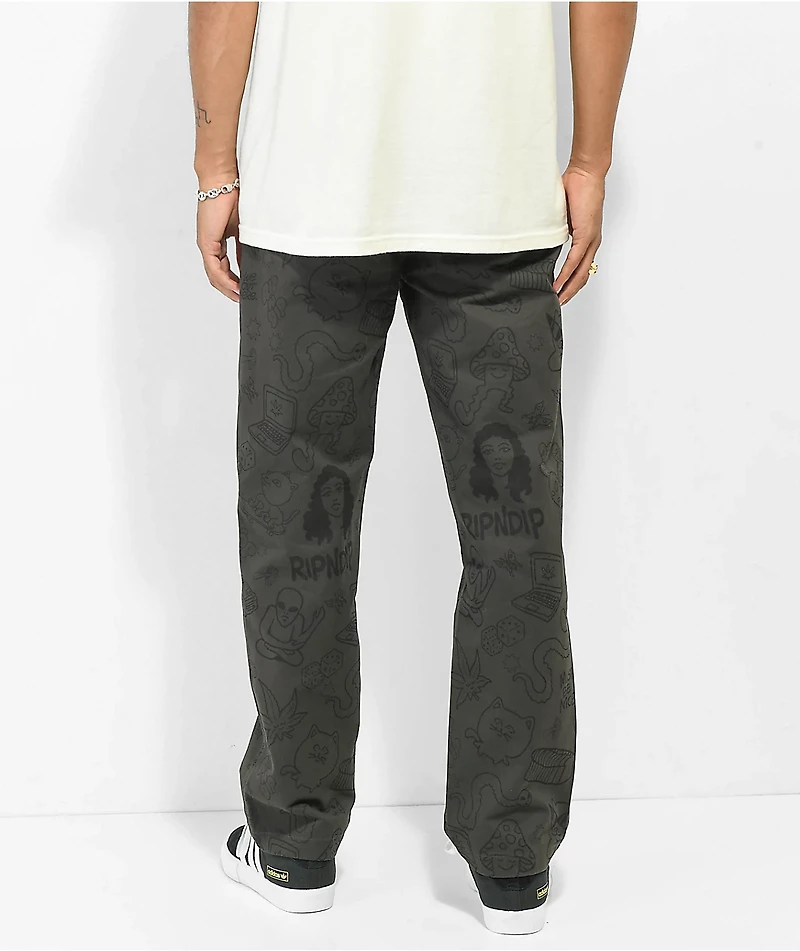 RIPNDIP Nerm Doodle Brown Chino Pants