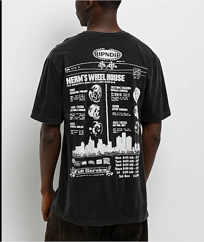 RIPNDIP Nerm Wheels Black Wash T-Shirt