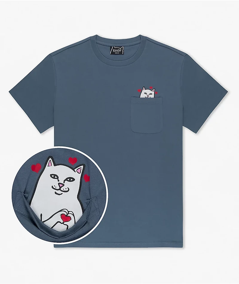 RIPNDIP Nermal Loves Slate Pocket T-Shirt