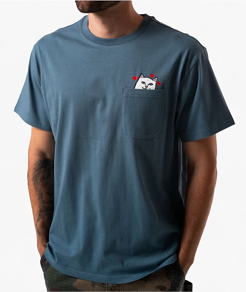 RIPNDIP Nermal Loves Slate Pocket T-Shirt