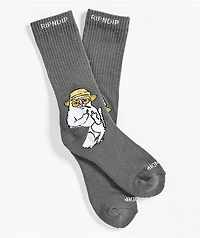 RIPNDIP Nermal S. Thompson Grey Crew Socks