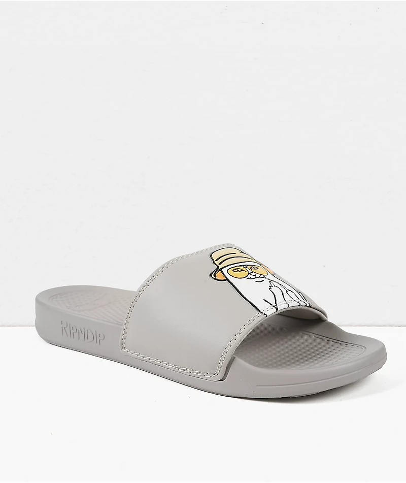 RIPNDIP Nermal S. Thompson Grey Slide Sandals