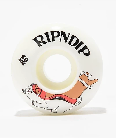 RIPNDIP Nermboutins 50mm White Skateboard Wheels