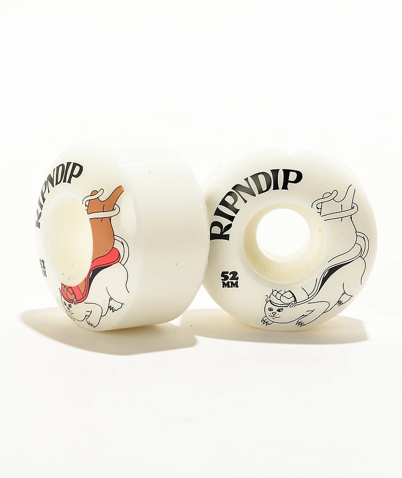 RIPNDIP Nermboutins 52mm White Skateboard Wheels
