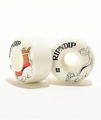 RIPNDIP Nermboutins 52mm White Skateboard Wheels