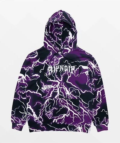 RIPNDIP Nikola Black & Purple Lightning Hoodie
