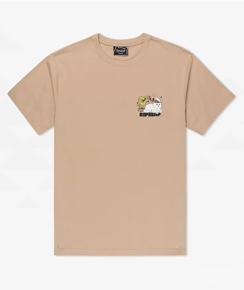 RIPNDIP No Music No Life Dusty Olive T-Shirt