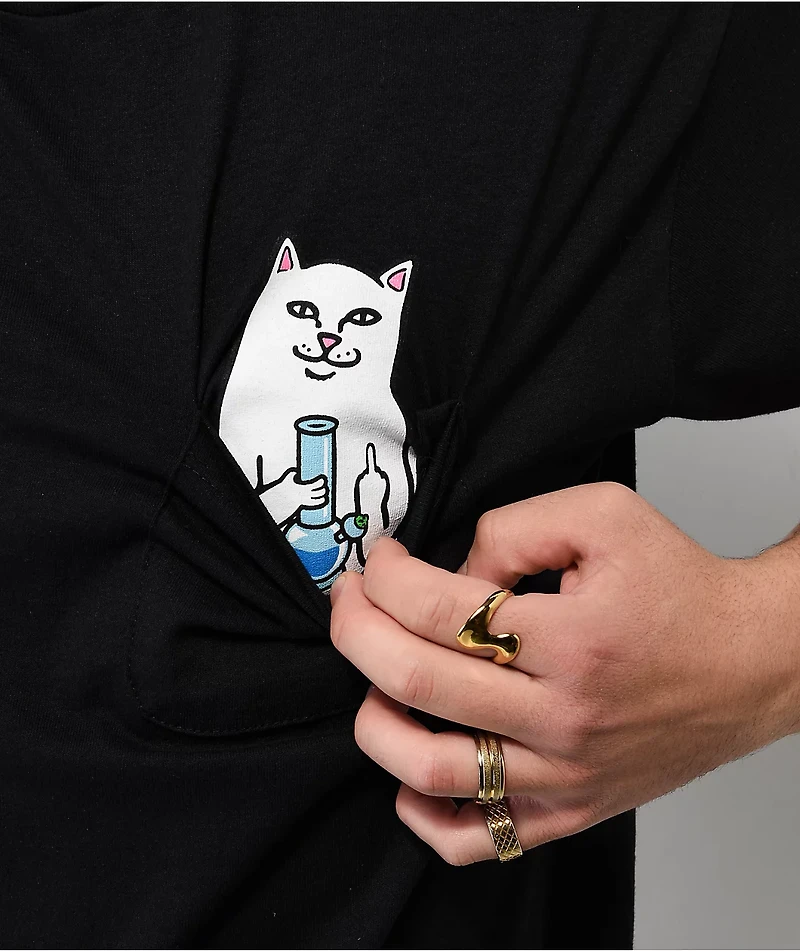 RIPNDIP No Worries Nerm Black Pocket T-Shirt