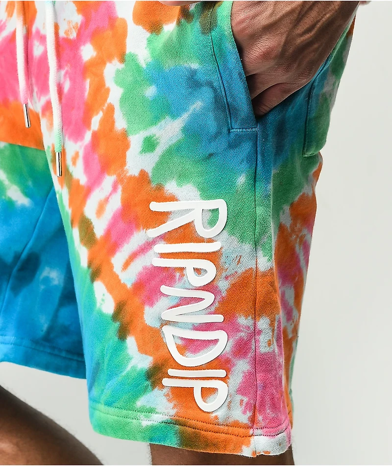 RIPNDIP OG Prisma Tie Dye Sweat Shorts