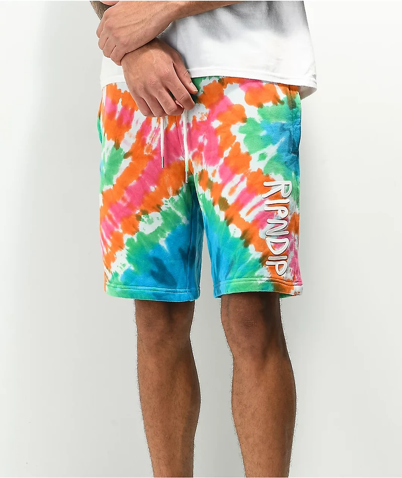 RIPNDIP OG Prisma Tie Dye Sweat Shorts