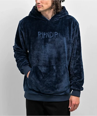 RIPNDIP OG Sherpa Blue Hoodie