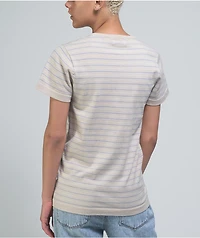 RIPNDIP Peeking Nermal Cream Striped T-Shirt