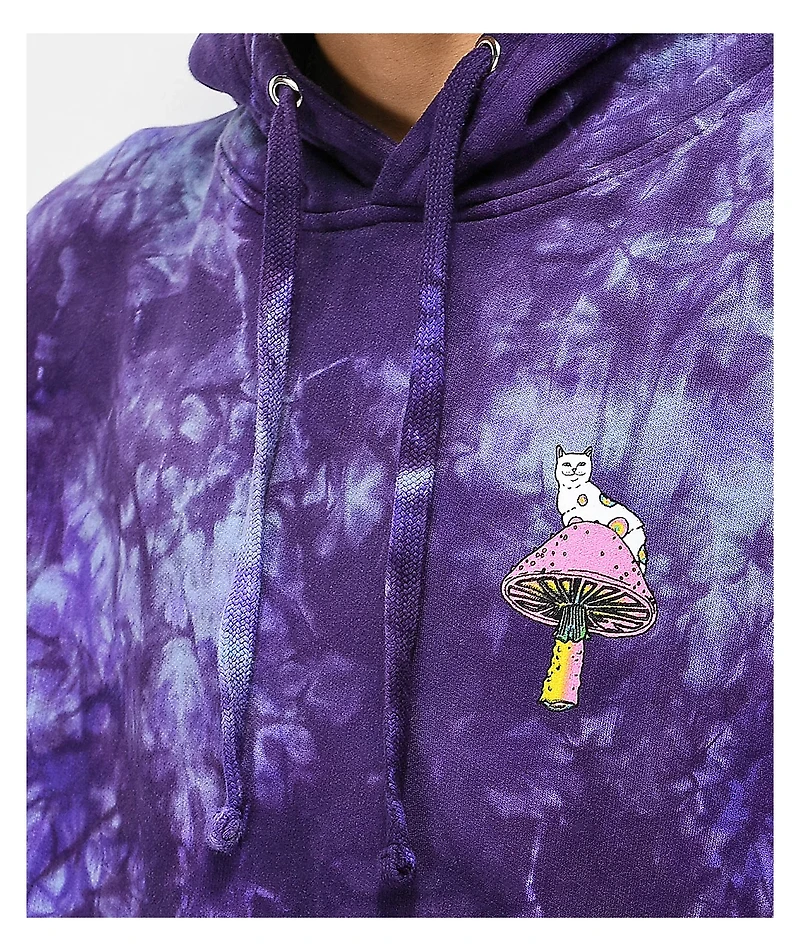 RIPNDIP Psychedelic Nerm Purple Tie Dye Hoodie