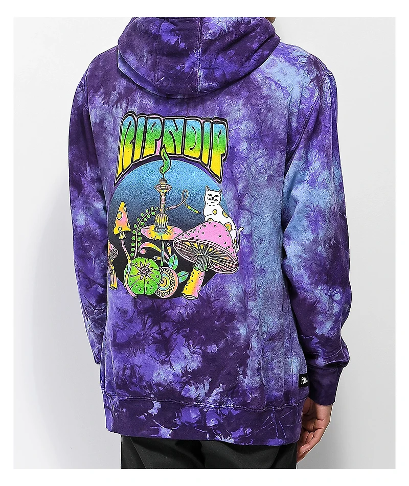 RIPNDIP Psychedelic Nerm Purple Tie Dye Hoodie