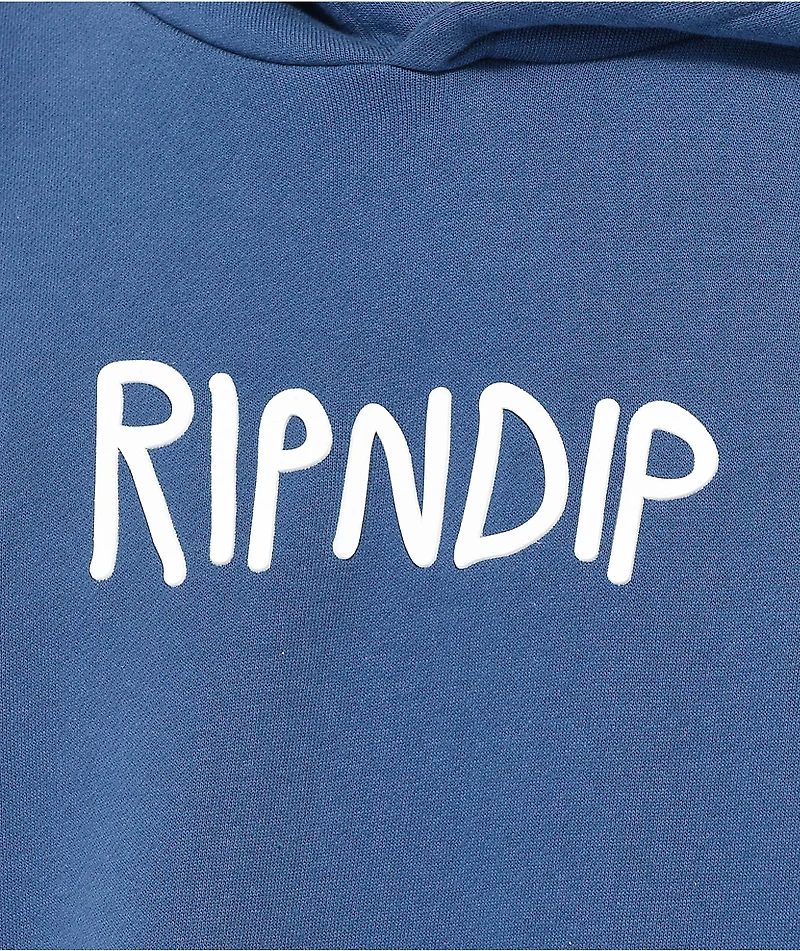 RIPNDIP Rubber Logo Navy Hoodie
