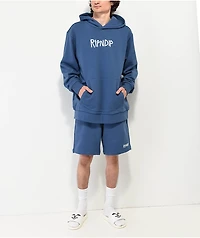 RIPNDIP Rubber Logo Navy Hoodie