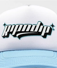 RIPNDIP Script Logo Blue & White Trucker Hat