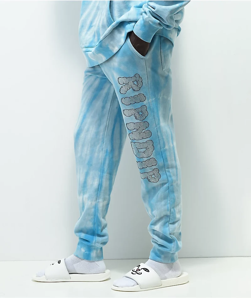 RIPNDIP Sent From Heaven Blue Tie Dye Sweatpants