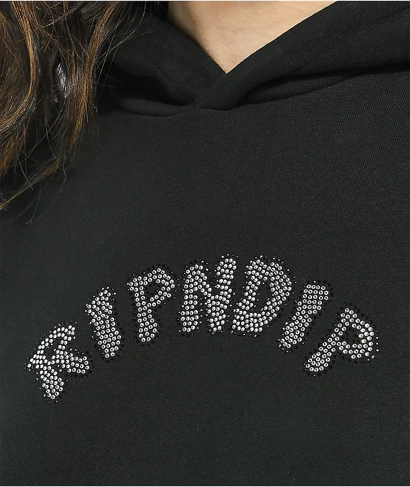 RIPNDIP Sent From Heck Black Rhinestone Hoodie