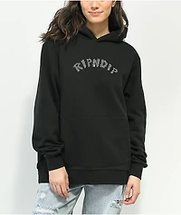 RIPNDIP Sent From Heck Black Rhinestone Hoodie