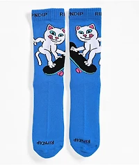RIPNDIP Skater Nerm Slate Blue Crew Socks