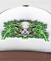 RIPNDIP Skull Face Brown & White Trucker Hat