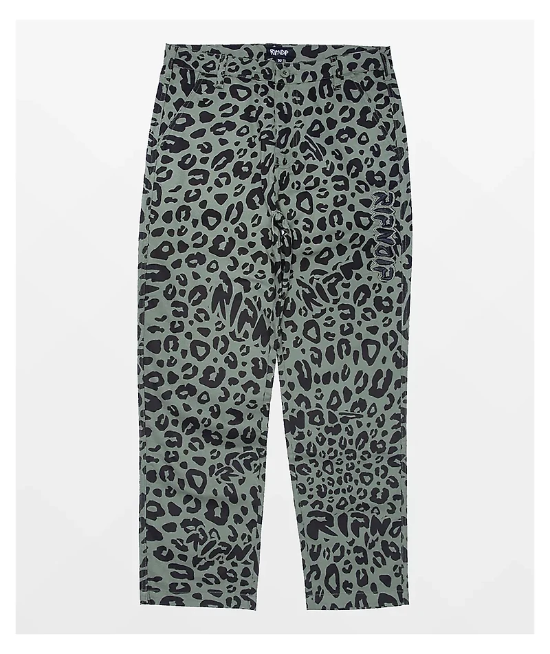 RIPNDIP Spotted Olive & Black Twill Chino Pants