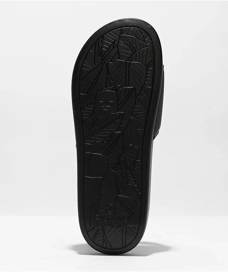 RIPNDIP Sprinkles Airbrush Logo Black Slide Sandals