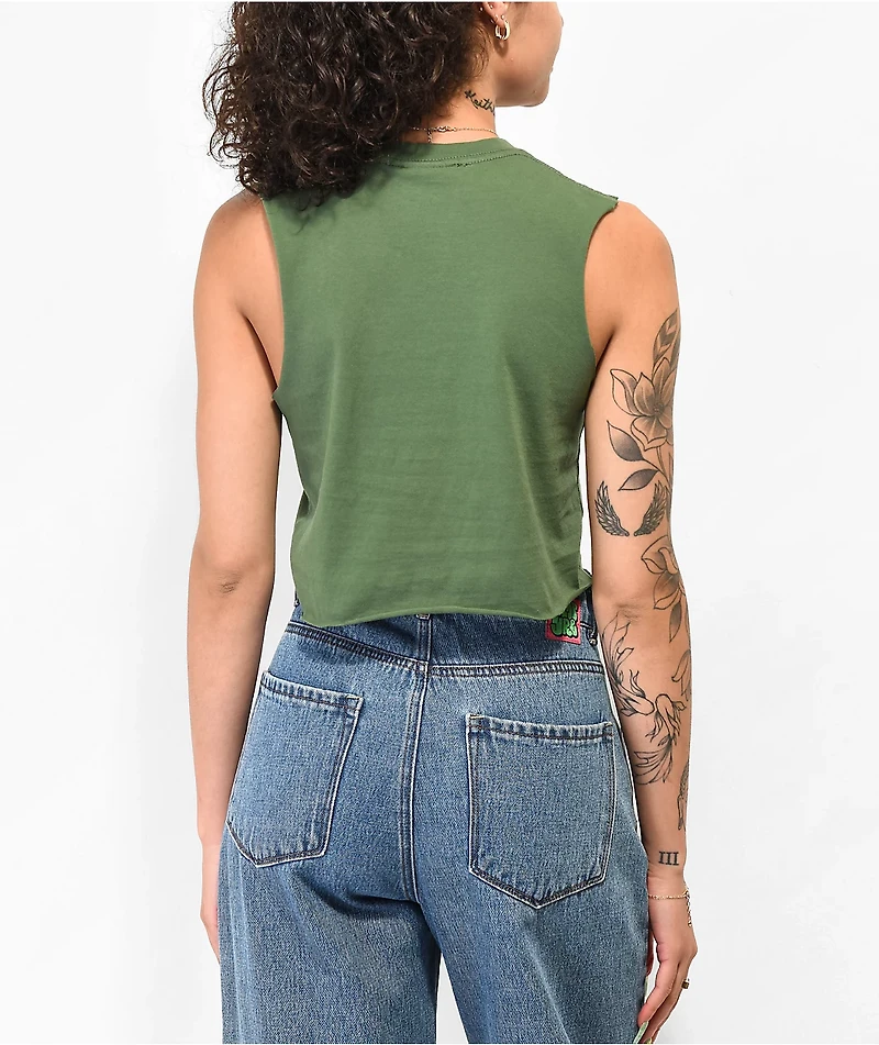 RIPNDIP Summer Friends Green Crop Tank Top