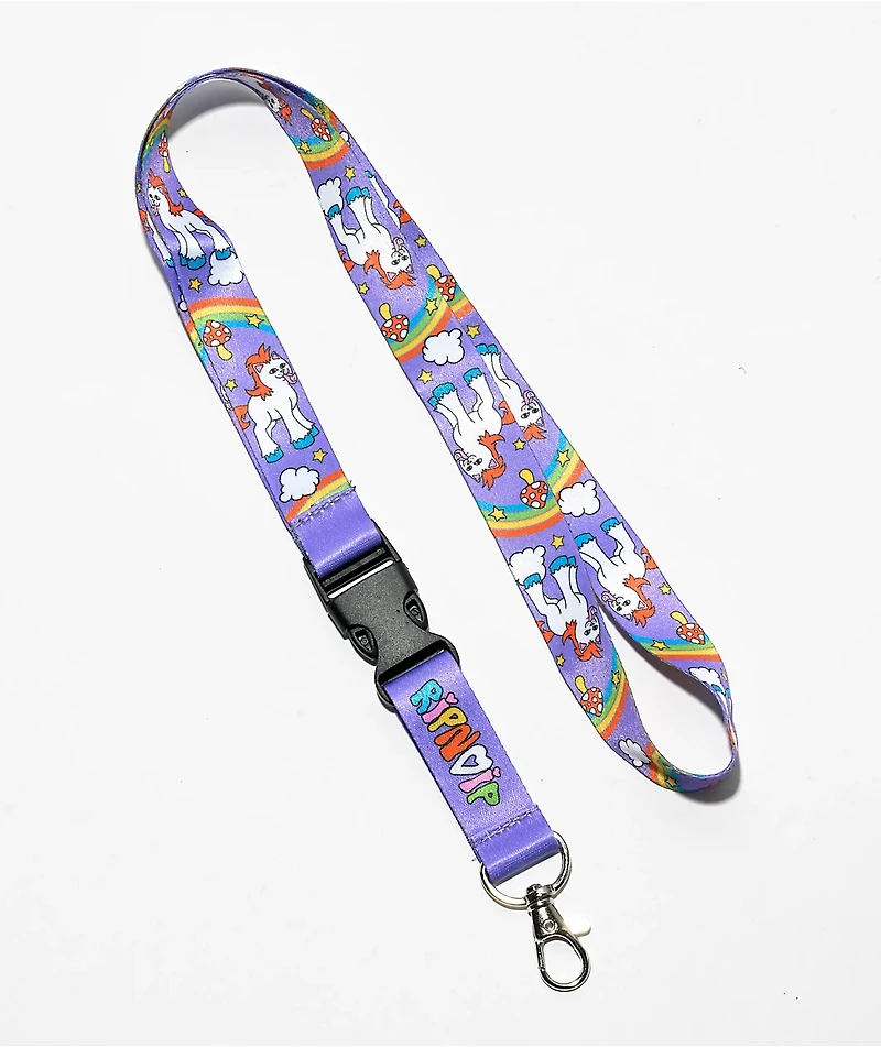 RIPNDIP Taste The Rainbow Purple Lanyard