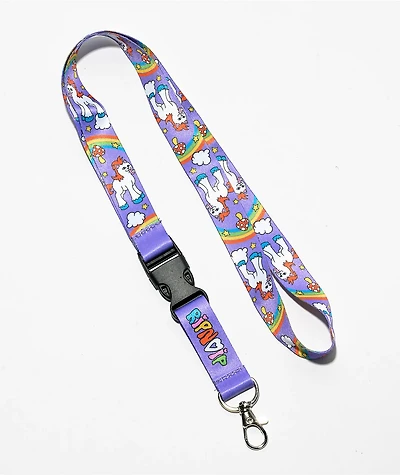 RIPNDIP Taste The Rainbow Purple Lanyard