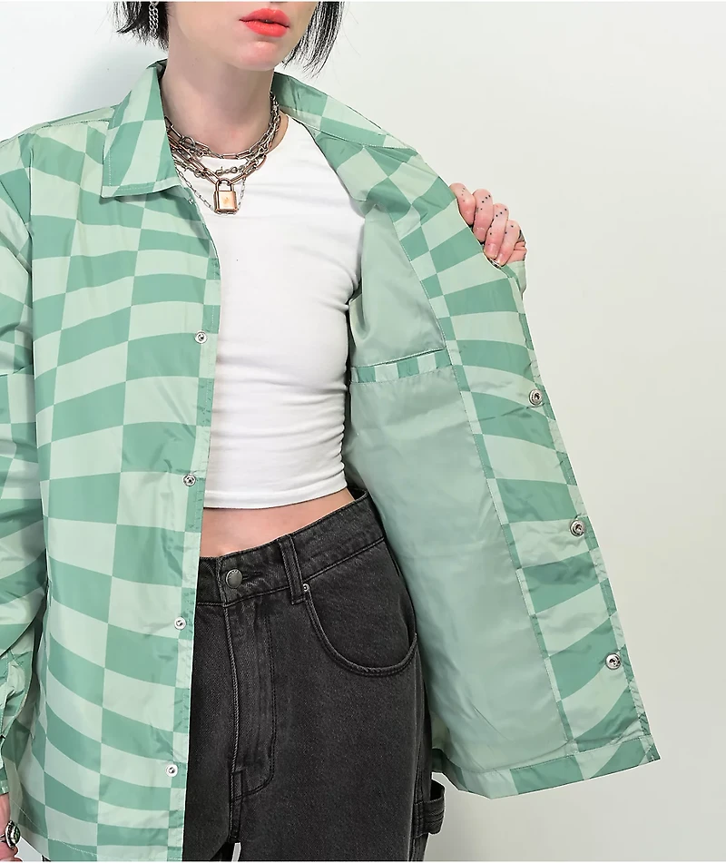RIPNDIP Teal Checkered Coaches Jacket
