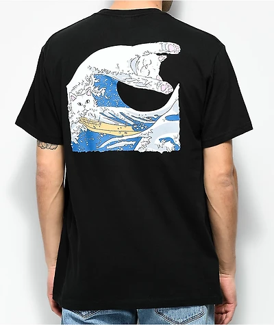 RIPNDIP The Great Wave Of Nerm Black T-Shirt