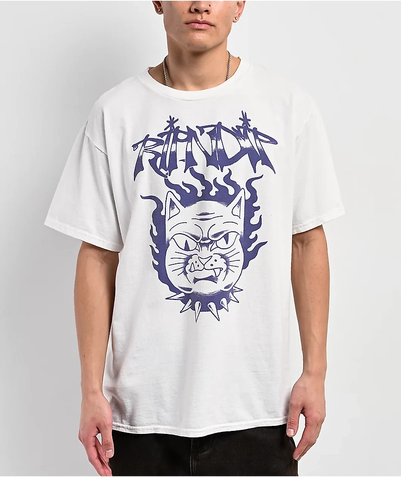 RIPNDIP The Happiest Cat White T-Shirt