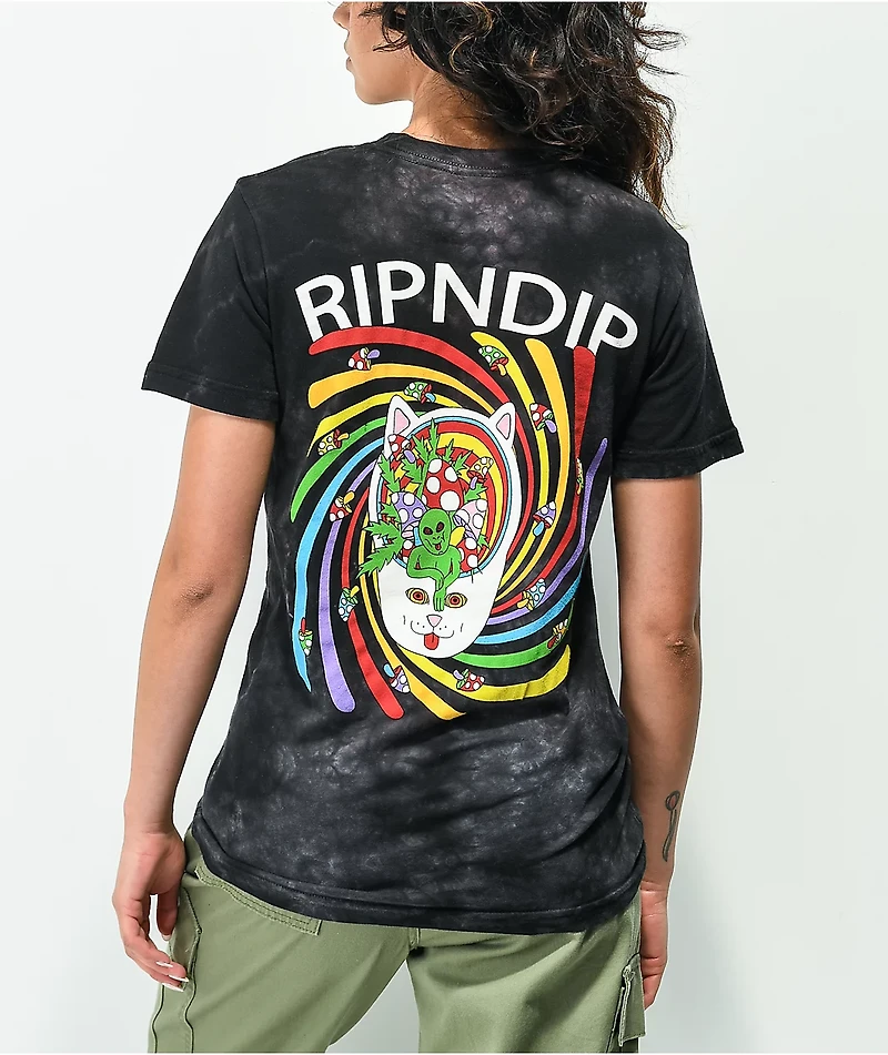 RIPNDIP Touch Of Psych Grey Tie Dye T-Shirt