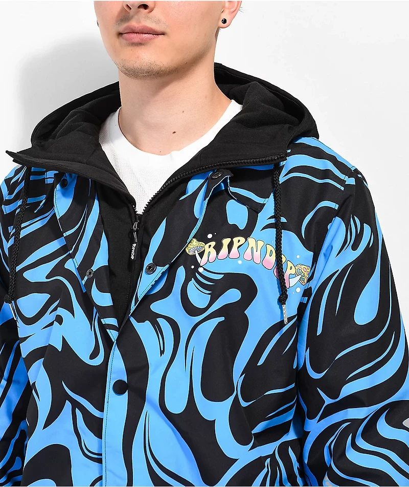 RIPNDIP Trippy Treat Black & Blue 10K Snowboard Jacket 2023