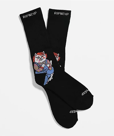 RIPNDIP Wanna Play Black Crew Socks