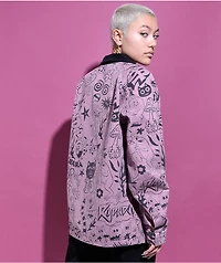 RIPNDIP We Dont Care Mauve Coaches Jacket