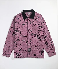 RIPNDIP We Dont Care Mauve Coaches Jacket